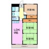 リバーサイド大和 3LDKの間取り