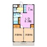 ウエスト日進 2LDKの間取り