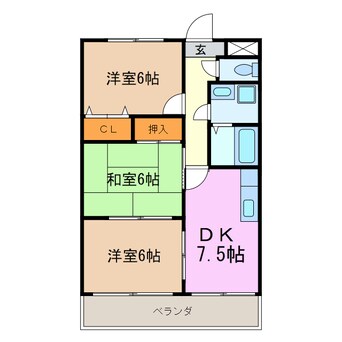 間取図 ハースヒルズ赤池Ⅱ