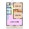 ハースヒルズ赤池Ⅱ 2LDKの間取り
