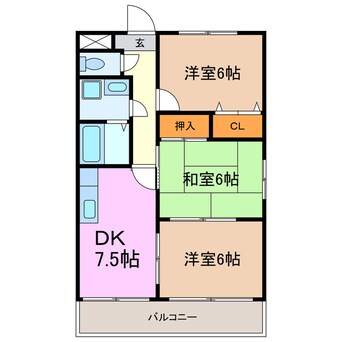 間取図 ハースヒルズ赤池Ⅱ