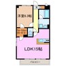 ミコノス亀が洞 1LDKの間取り