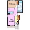 エアリー 1LDKの間取り
