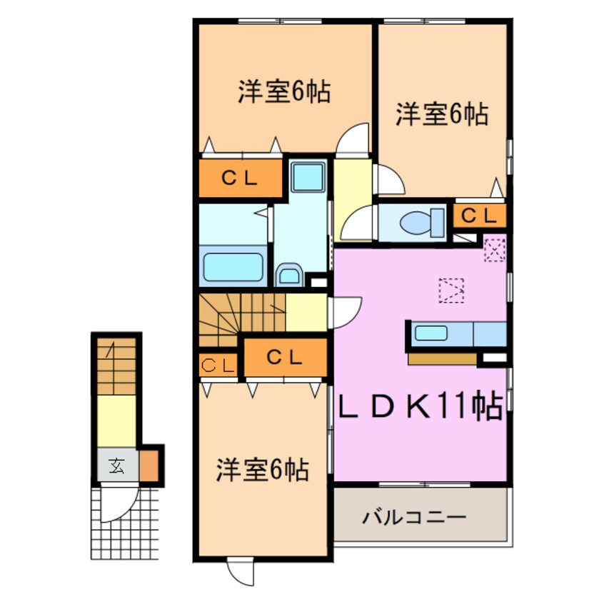 間取図 カーサ ルミノーザ