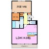 カーサヴェルデ 1LDKの間取り