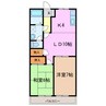 スカイメゾン大高A 2LDKの間取り