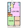 スカイメゾン大高A 2LDKの間取り
