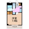 ハッピーバレイ 1Kの間取り