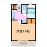 ハッピーバレイ 1Kの間取り