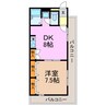 メゾン諸ノ木 1DKの間取り