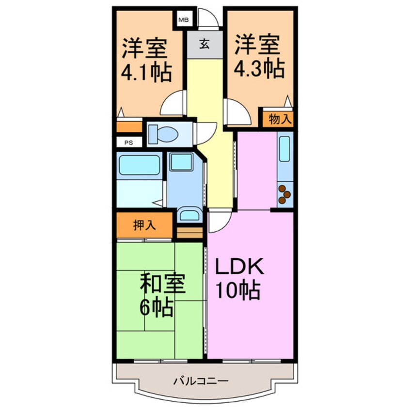 間取図 エクセリーヌ有松