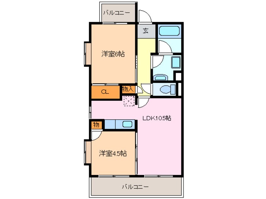 間取図 グランルーツ高坂