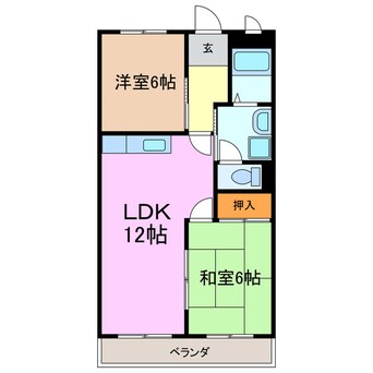 間取図 グランヒルズ横吹Ａ
