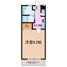 横峯ヒルズ 1Kの間取り