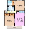 セジュール春木台 2LDKの間取り