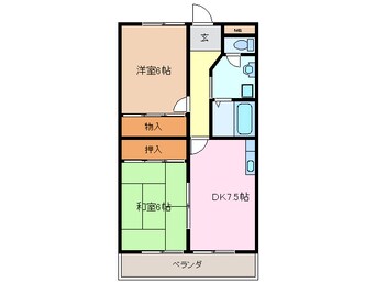 間取図 ヒルハイツ桃山