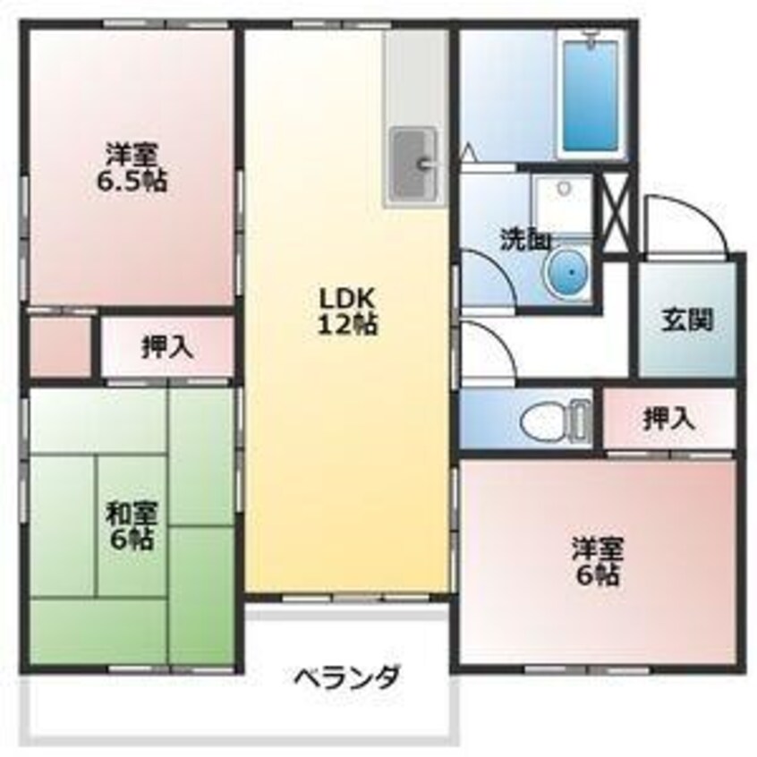 間取図 マンション緑黒石Ａ棟