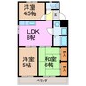 マンション緑黒石Ｂ棟 3LDKの間取り
