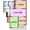 マンション緑黒石Ｃ棟 3LDKの間取り