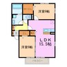 エトワール香久山 2LDKの間取り