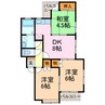 名古屋市営地下鉄桜通線/野並駅 徒歩7分 2階 築37年 3DKの間取り