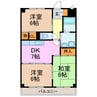プレサージュＫＡＫＯ 3DKの間取り