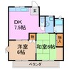 ドミール保呂 2DKの間取り