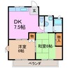 ドミール保呂 2DKの間取り