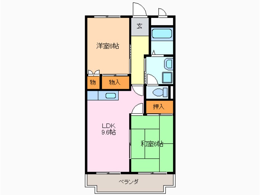 間取図 サンパレス緑ヶ丘Ａ