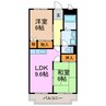 サンパレス緑ヶ丘Ａ 2LDKの間取り