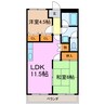 ウェンディＡ 2LDKの間取り