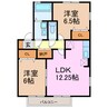 レジデンス黒沢台Ａ・Ｂ・Ｃ 2LDKの間取り