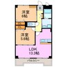 ヴェルス 2LDKの間取り
