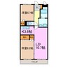 フローラ相川 2LDKの間取り