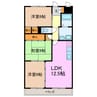 フローラ相川 3LDKの間取り
