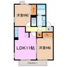 サンピュア鳴子台 2LDKの間取り