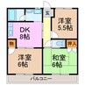 コーポウィズワルツＡ 3DKの間取り