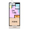 サンチェリオＢ 1DKの間取り
