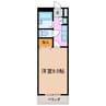 ピアチェーレＴⅡ左京山 1Kの間取り