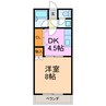 風のささやき 1DKの間取り