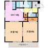 オフリール滝の水EAST・WEST 2DKの間取り
