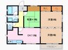 テレサイト神沢 3DKの間取り