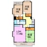 万場山ハイツ 3LDKの間取り