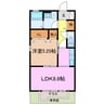 グランドール　コートＢ 1LDKの間取り