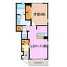 ラフレシール 1LDKの間取り