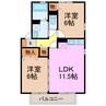 名古屋市営地下鉄桜通線/徳重駅 バス:14分:停歩2分 2階 築24年 2LDKの間取り