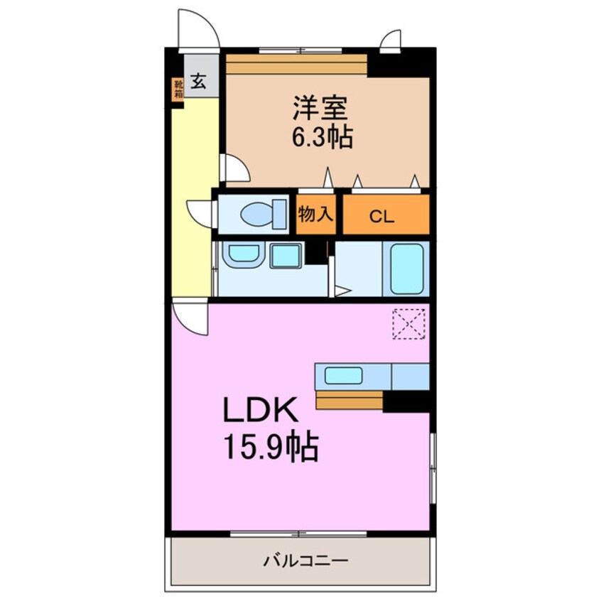 間取図 サウスヒルズ緑Ｃ