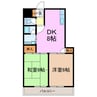 ほら貝ビレッジ 2DKの間取り