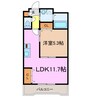 ミーティア 1LDKの間取り
