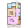 ミーティア 1LDKの間取り